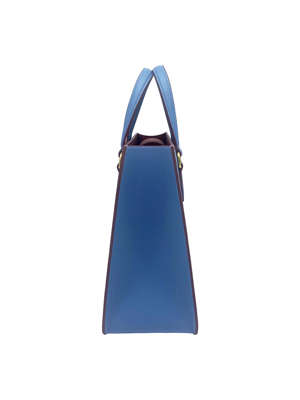 LUXE OPULENT TOTE HANDBAG | POWDER BLUE & WINE