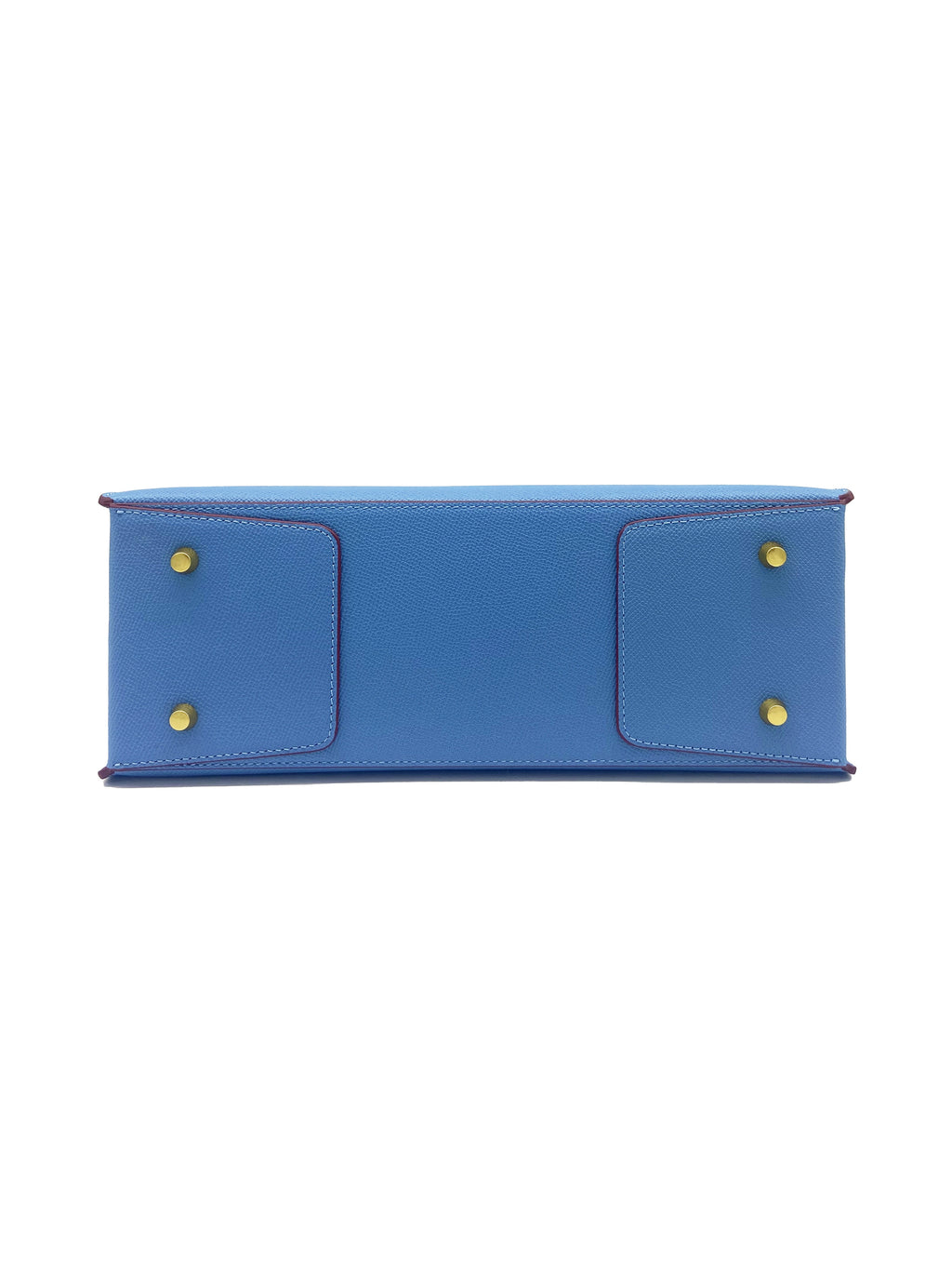 LUXE OPULENT TOTE HANDBAG | POWDER BLUE & WINE