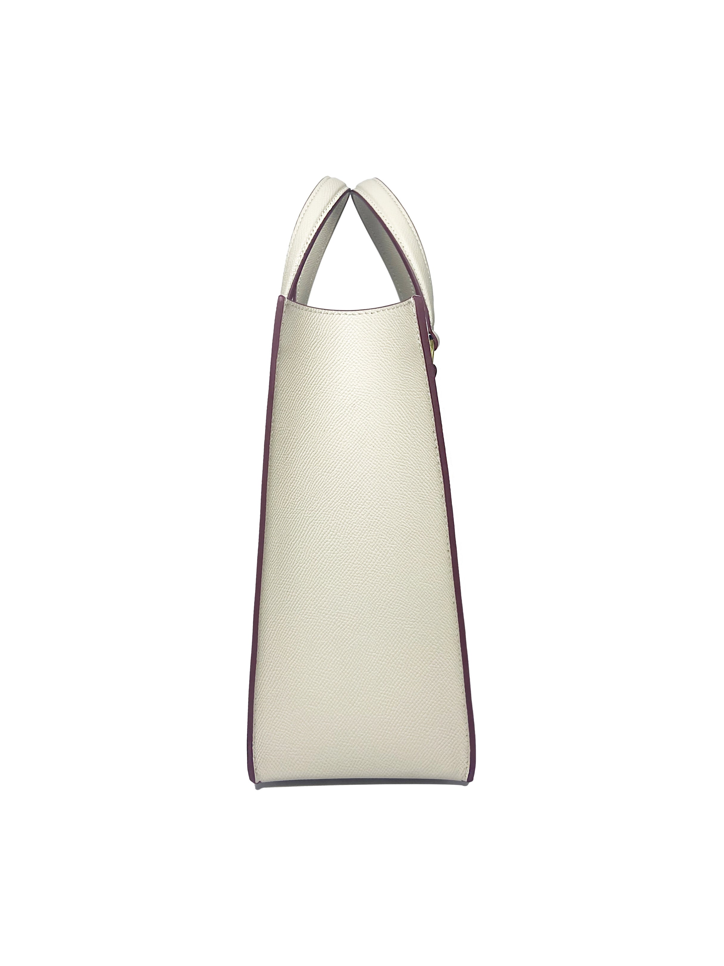 LUXE OPULENT TOTE HANDBAG | WHITE & WINE