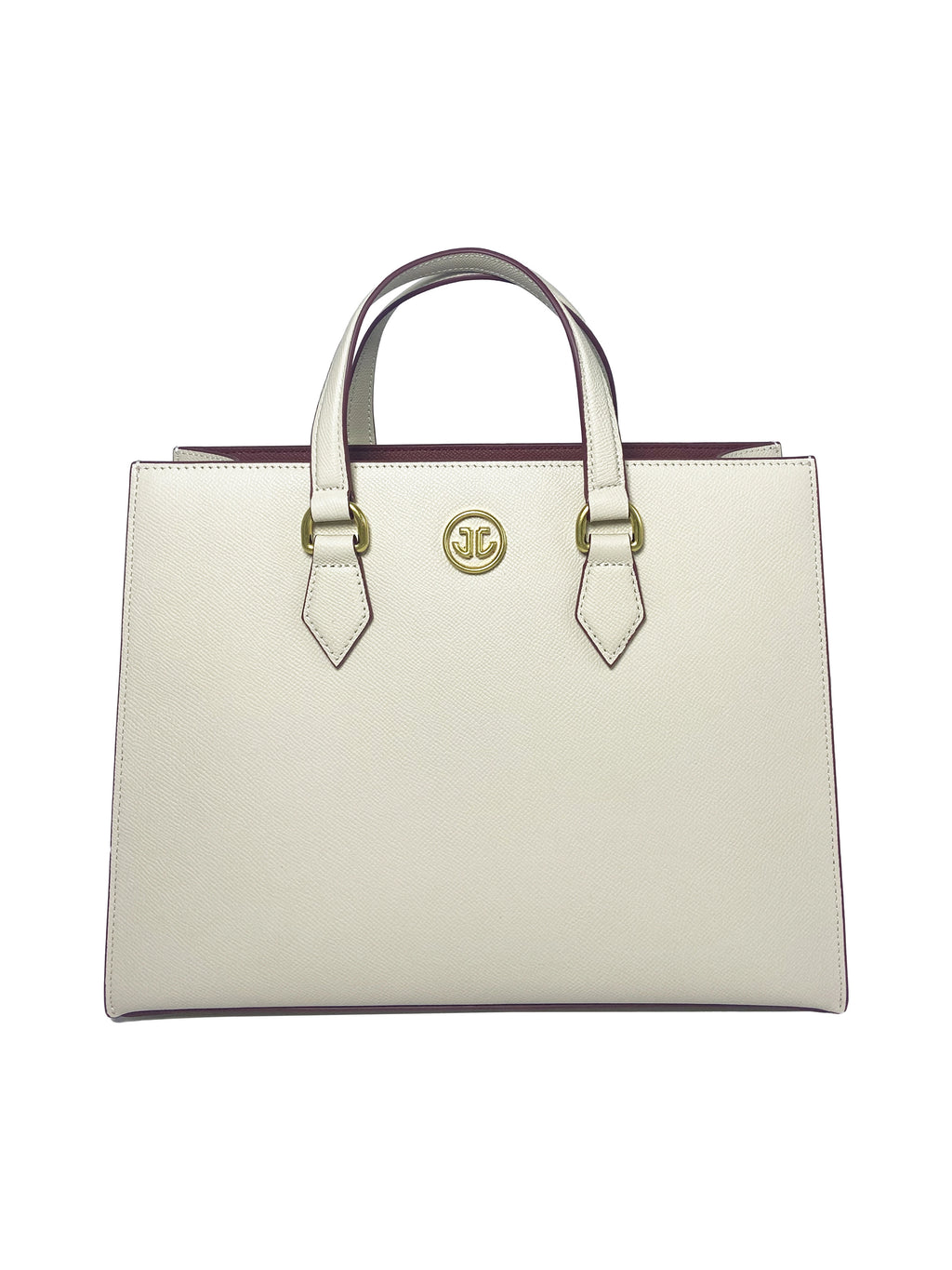 LUXE OPULENT TOTE HANDBAG | WHITE & WINE