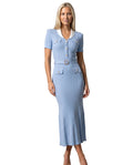 Formal Satin & Organza Sleeveless Knee-Length Dress