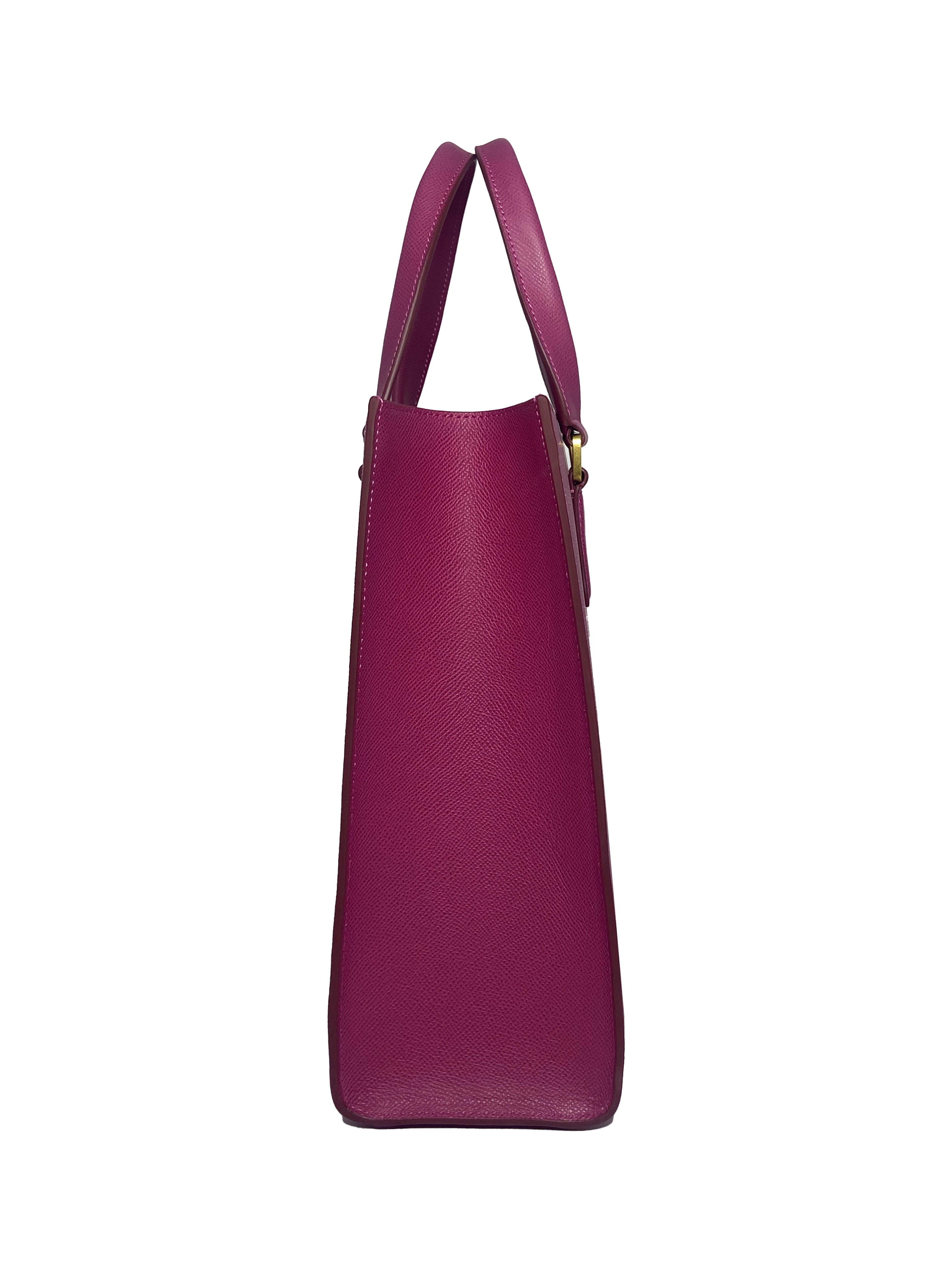 LUXE VELVET TOTE HANDBAG | RASPBERRY MAGENTA