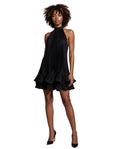 Sleeveless Pleated Mini Dress