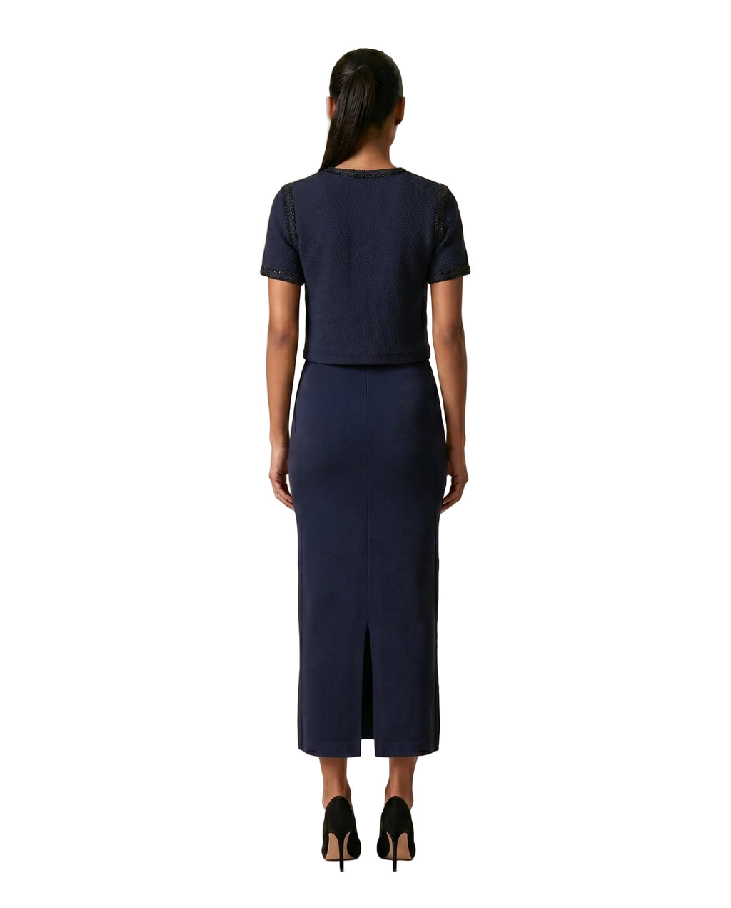 Solid Formal Mid-Calf Dress